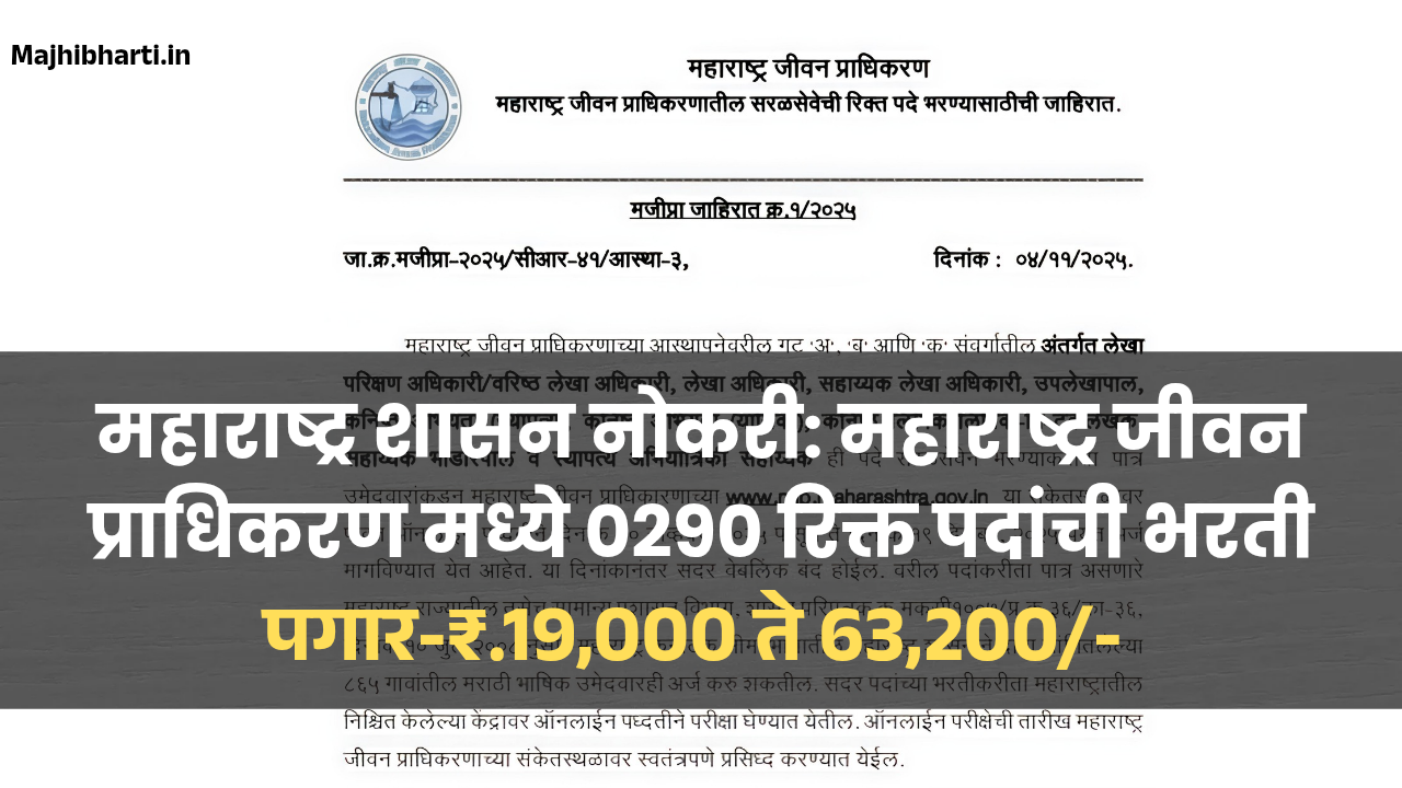 MJP Maharashtra Bharti 2025