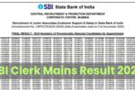 SBI Clerk Result 2026